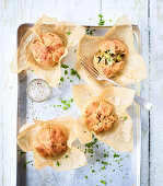 Mini chicken and celery pies