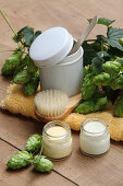 Hops cream (nourishes the skin, especially in winter)