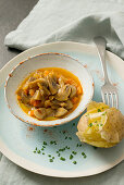 Champignon-Gulasch mit Kartoffel