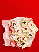 Christmas coconut cookie stars