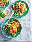 Honey sesame king prawns