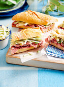 Corned beef and remoulade baguettes