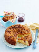 Gluten-free coconut jam cake