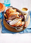 Roast Rolled Pork Loin with Cider Gravy