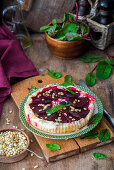 Pie with beetroot and goats cheese