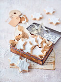 Cinnamon stars in a biscuit tin