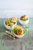 Carrot balls with feta cheese
