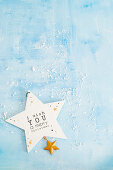 A star hanger with writing