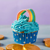 Rainbow bright cupcake