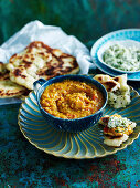 Red dhal with coconut chutney