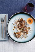 Spring lamb neck with puffed grains and spiced yoghurt