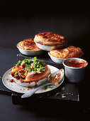 Lamb, carrot and Harissa pies