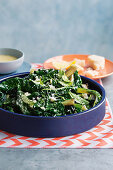 Silverbeet, mint and parmesan salad