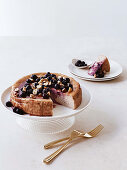 Ricotta cheesecake with blueberries