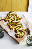 Asparagus and Goat's Cheese Party Pizzas