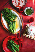 Gai Lan mit Hähnchenschmalz (China)