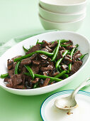 Spiced lamb with green beans