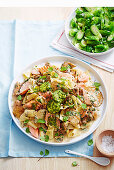 Pappardelle with Salmon and Mushrooms