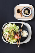 Tuna sushi salad bowl