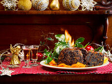 Flambierter Christmas Pudding