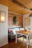 Country-house dining room with Christmas decorations