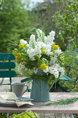 Fragrant Bouquet Of White Lilac And Milkweed