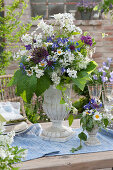 Lush Early Summer Bouquets As A Table Decoration