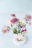 Natural flower arrangement with astrantia