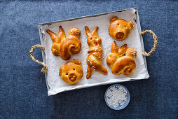 Traditional German bread for Easter, New Year and 'Krampus'