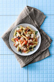 Penne mit Seeteufel und Tomaten