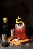 Classic Bramble Cocktail with Gin and Blackberry