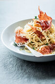 Spaghetti Carbonara mit Schinken