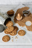 Embossed oat biscuits