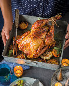 Braaied orange and sage turkey