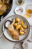 Creamy mustard chicken with potatoes