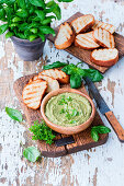 Basil hummus