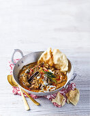 Lamb curry with raita