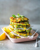 Corn and baby marrow drop fritters