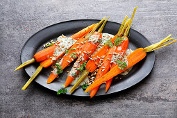 Sous vide marinated carrots with a yoghurt dressing