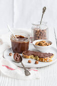 Yeast plait with homemade chocolate spread