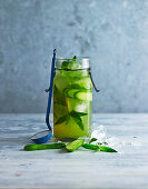 Cucumber iced green tea