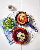 Beetroot tarte tatin with goat’s cheese