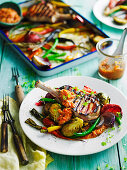 Spanish Pork Cutlets with vegetable
