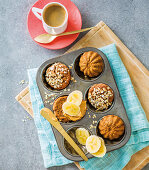 Apfel-Hafer-Muffins zum Kaffee