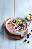 Coconut-blueberry smoothie bowl