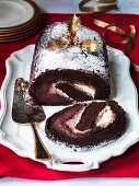 Chocolate and chestnut Christmas log