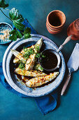 Steamed eggplant with soy and sesame