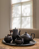 Black, 1920s basalt tea service