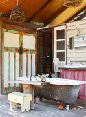 Rustic bathroom in a converted barn