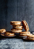 Choc brown butter cookies with bourbon frosting